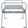 Global Industrial 48L Outdoor Steel Slat Park Bench without Back, Gray 262112GY